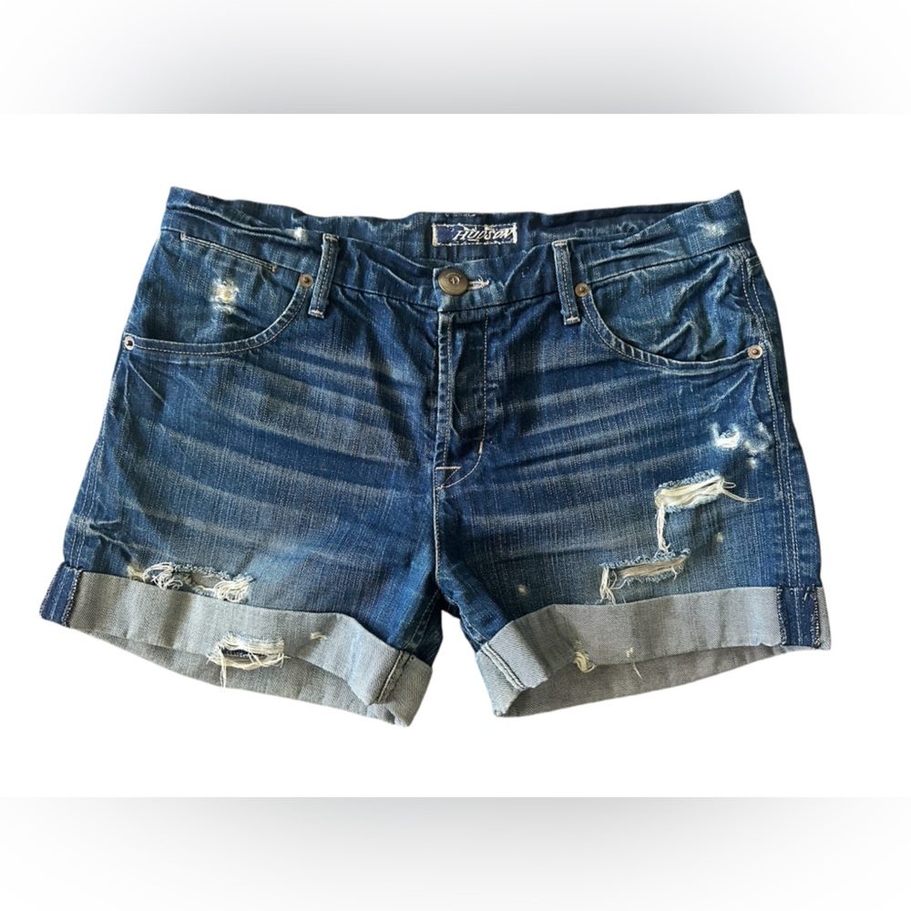 Distressed Denim Shorts